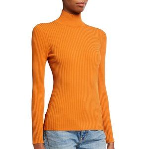 NWT Tory Burch Ribbed Turtleneck Sweater in Light Orange Rust